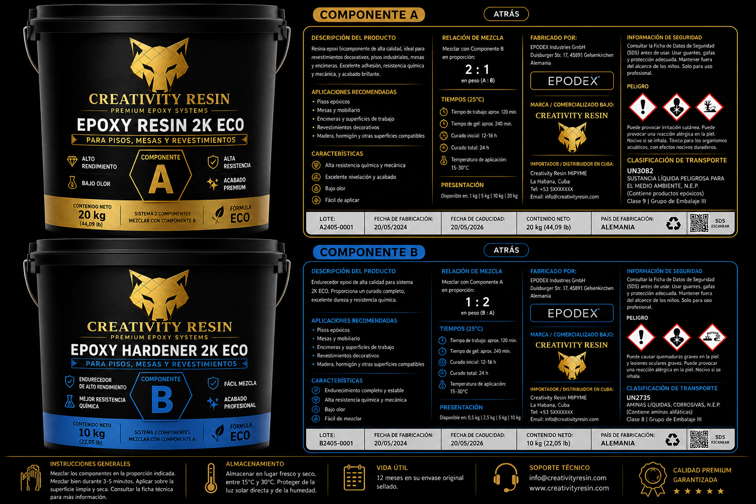 Kit Sistema ECO con Componente A y Componente B